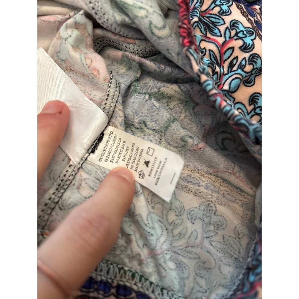 Leggings pink purple ditzy floral fine line  abstract mandala high waisted rare - Picture 4 of 4